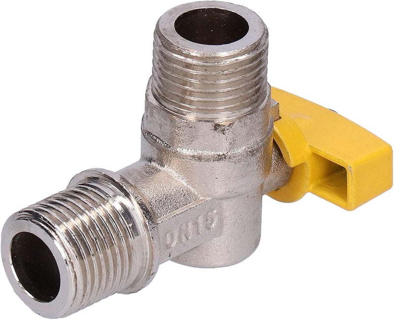 HEEPDD Angle Stop Valve, Shut Off Valve, G1/2 Male Thread, Suitable for Home Kitchen Gas Applications Angle Stop, Electroplating Brass Compact Nan Gardening - Image 5