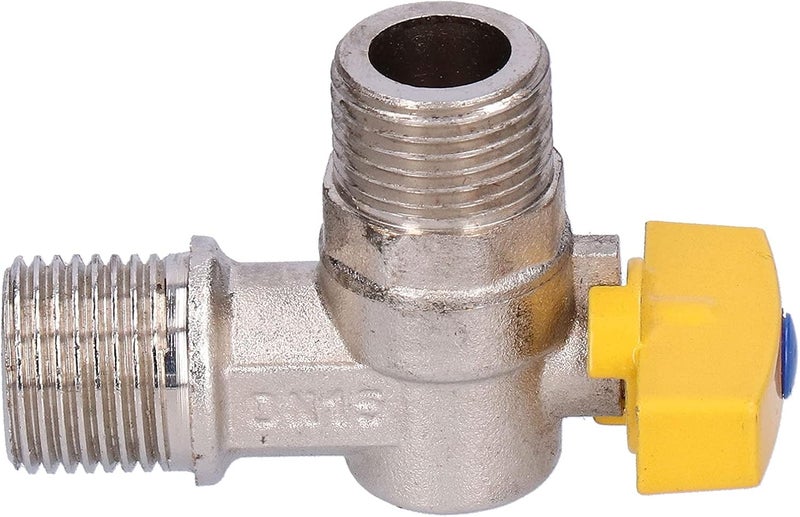 HEEPDD Angle Stop Valve, Shut Off Valve, G1/2 Male Thread, Suitable for Home Kitchen Gas Applications Angle Stop, Electroplating Brass Compact Nan Gardening - Image 4