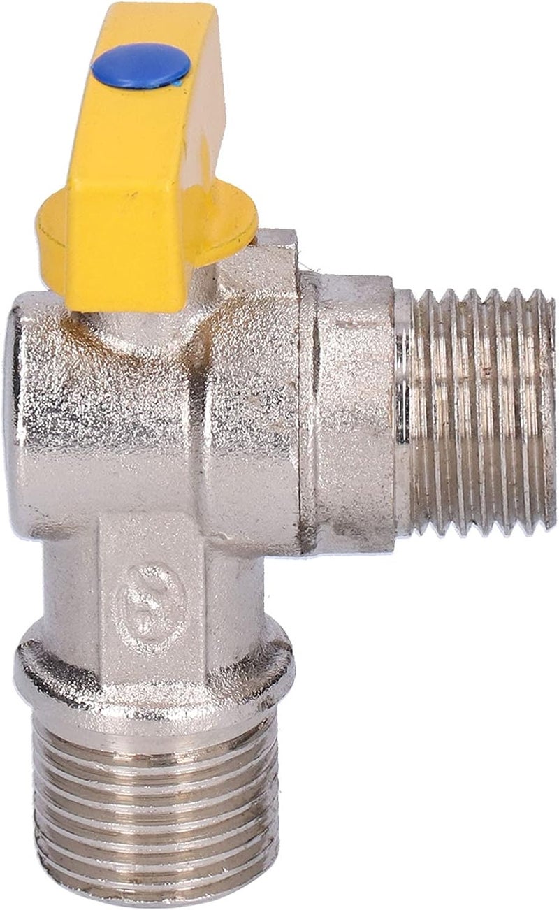 HEEPDD Angle Stop Valve, Shut Off Valve, G1/2 Male Thread, Suitable for Home Kitchen Gas Applications Angle Stop, Electroplating Brass Compact Nan Gardening - Image 1