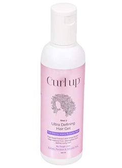 Curl Up Ultra Defining Hair Gel - Strong Hold Flaxseed Hair Gel - For Dry Frizzy , Wavy & Curly Hair - Sulphate Paraben & Silicone Free - 200Ml  - Image 1