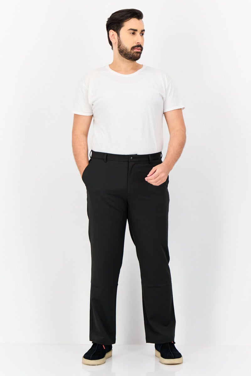 Greg Norman Men Regular Fit Plain Chino Pants, Black - Image 2