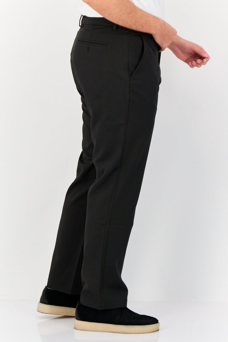 Greg Norman Men Regular Fit Plain Chino Pants, Black - Image 3