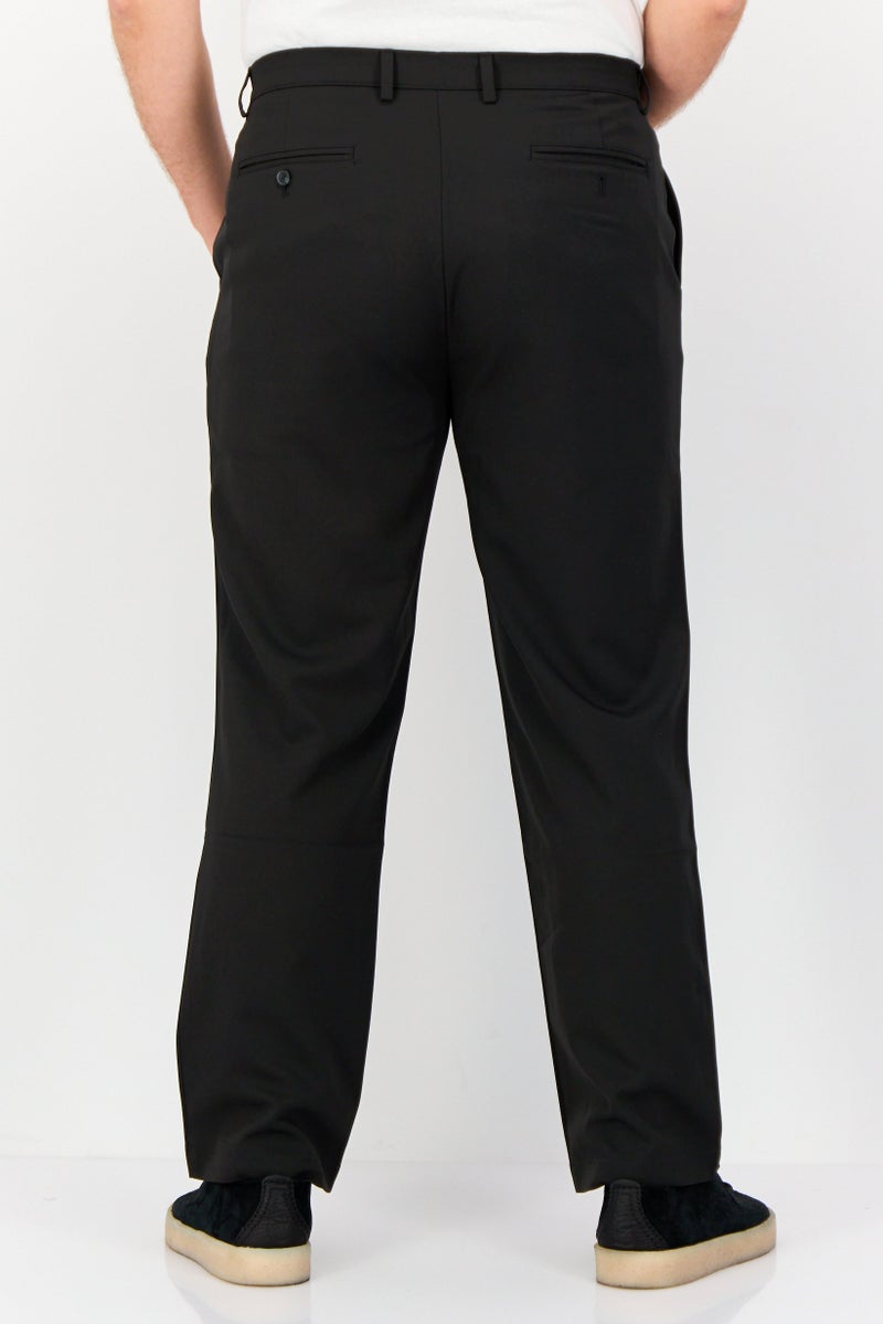 Greg Norman Men Regular Fit Plain Chino Pants, Black - Image 4