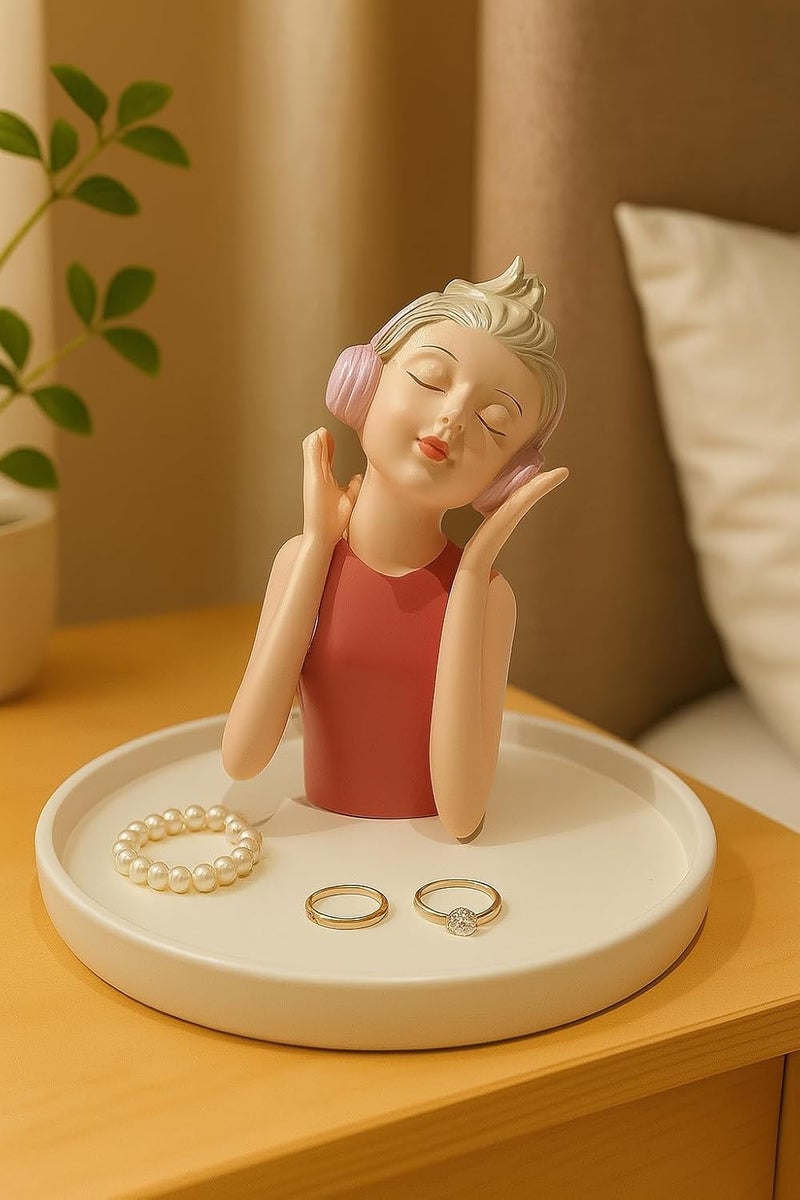 B&D Decorative Ceramic Figurine with Headphones - Image 1