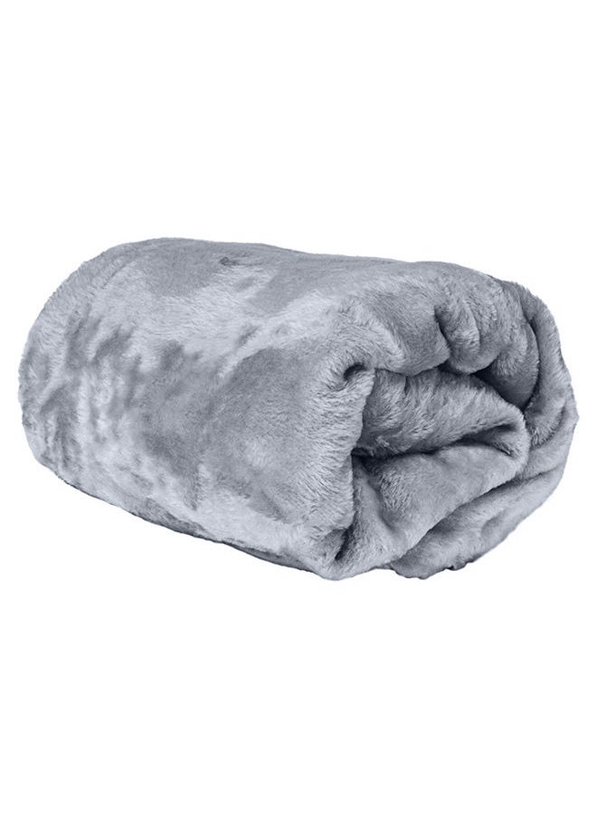 Hotel Linen Klub - Single Micro Fleece Flannel Blanket - 260 GSM, Super Plush and Comfy Throw Blanket, Size 150 x 200cm, Grey - Image 1