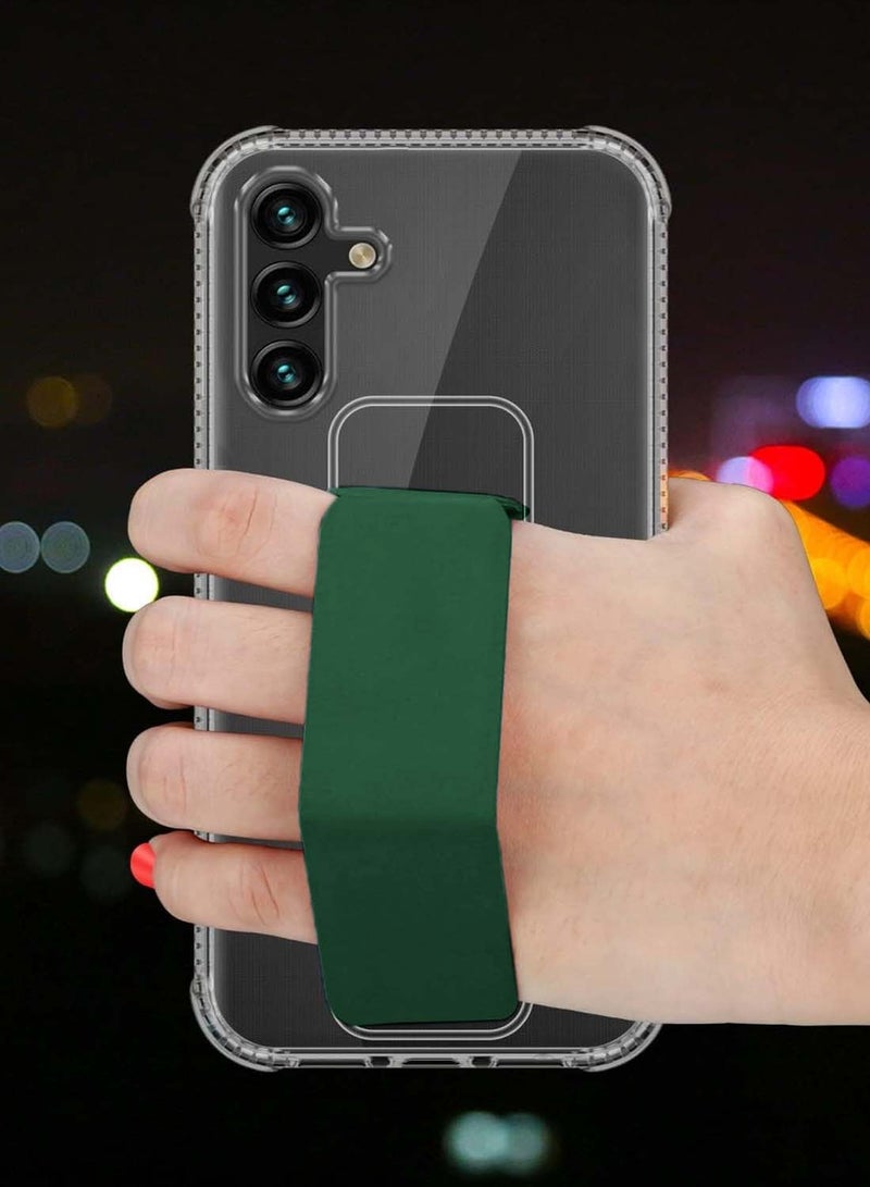 Wtech Samsung Galaxy A56 5G 2025 / Samsung Galaxy A36 5G 2025 TPU Hand Grip Air Pillow Case Cover - Dark Green - Image 3