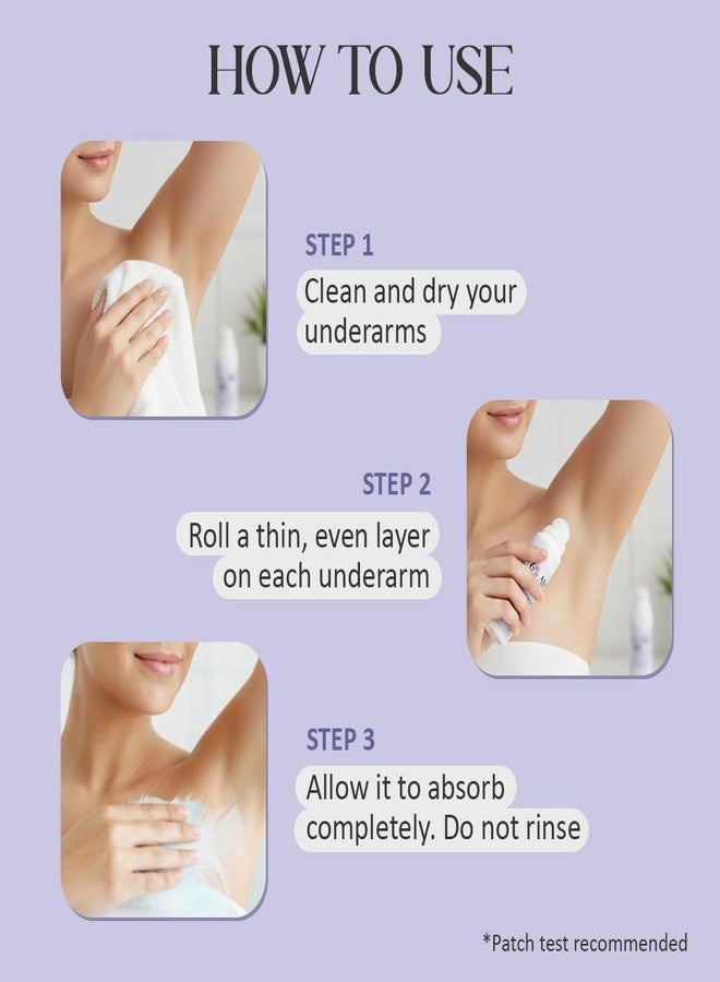 Glamveda 6% AHA BHA Underarm Roll On for Dark Underarms | Brightening & Exfoliating Formula | Long-Lasting Odor Control | Niacinamide & Panthenol Hydration | Smooth Skin | 75ml - Image 3