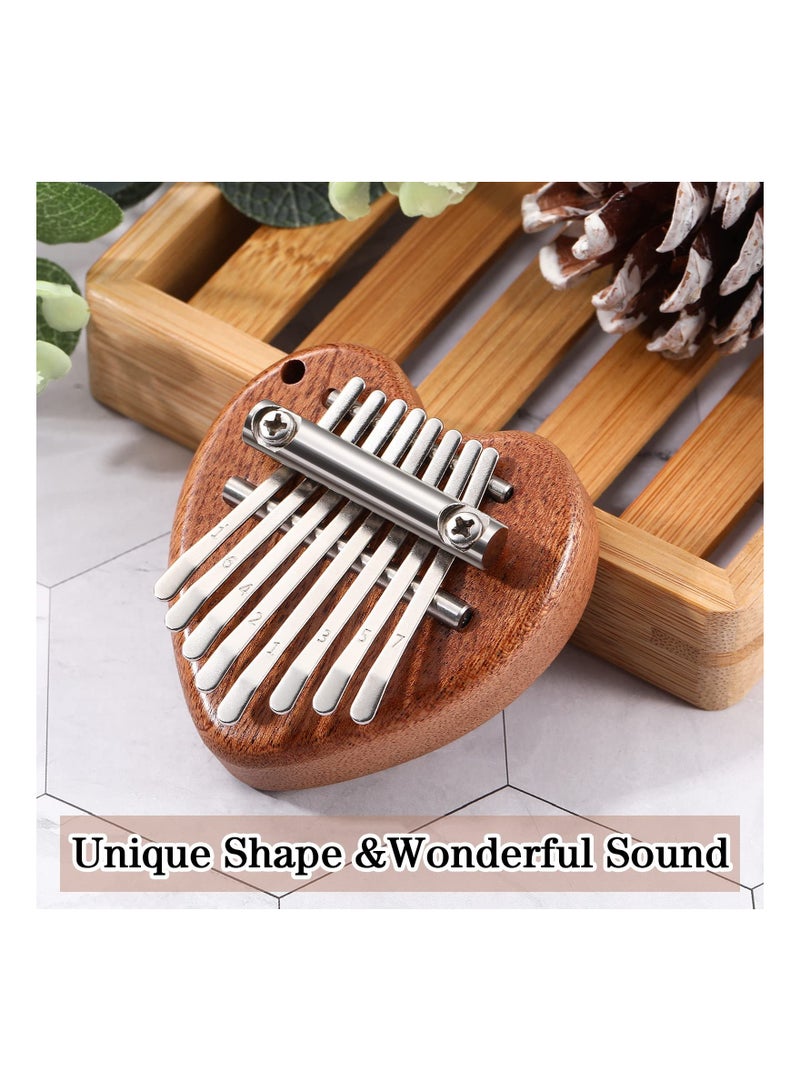 Generic 3 Pack Mini Thumb Piano with 8 Key Finger Thumb Piano Portable Mini Pocket Kalimba Heart Oval Bear Kalimba Small Hand Piano for Kid Adult Musical Gifts Ready In Tune Version  - Image 4