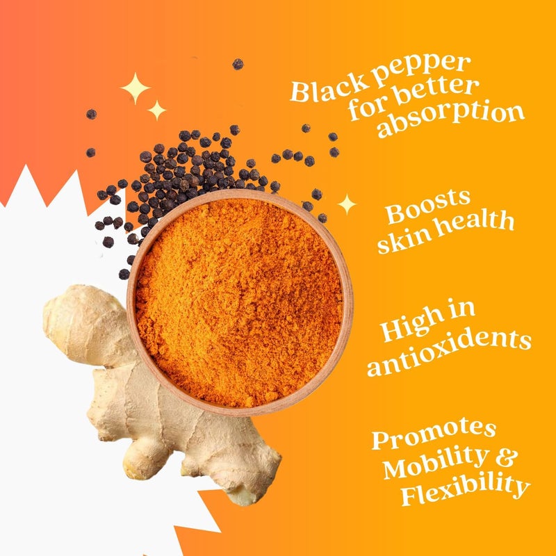 BeLive Turmeric Vitamin Supplement Gummies with Ginger Black Pepper Supports Joint Pain AntiInflammatory Response Active Ingredient 300mg Curcumin Extract Vegan Tropical Flavour 60 Count - Image 3