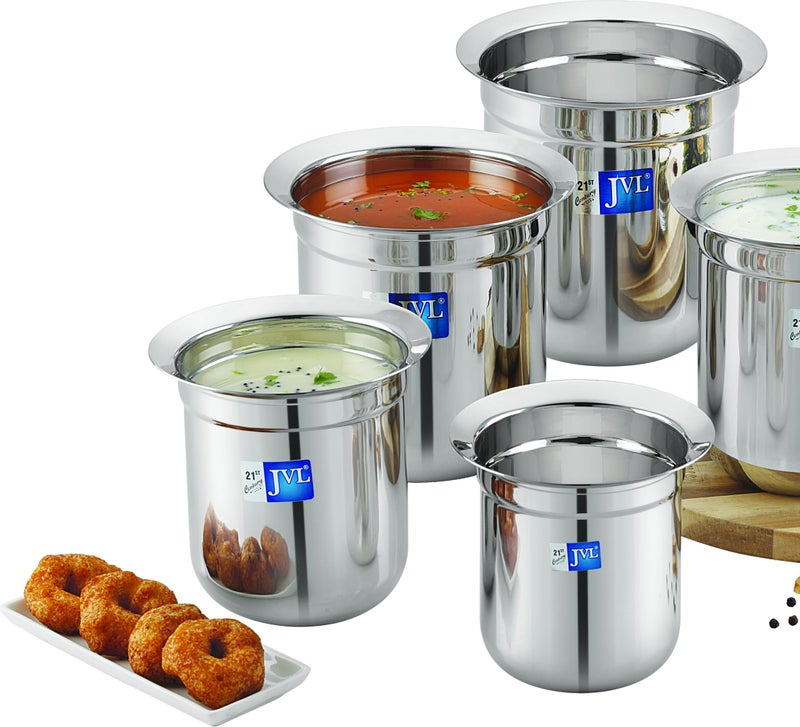 JVL Classicware Stainless Steel Gunj Multi-Purpose Storage & Serving Container with Spill-Free Pouring, Mirror Finish, Ideal Vessel for Milk, Rasam, Juices, Snacks & Cooked Food - 900 ml - Image 5