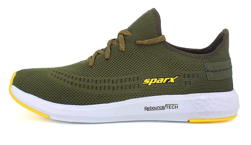 Sparx Men SM-482 Olive Yellow Sports Shoes - Image 4
