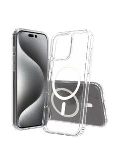 iPhone 16 Pro Magnetic Case, Compatible with MagSafe Wireless Charging, Anti-Scratch Bumper Cover (Clear), TPU - PC