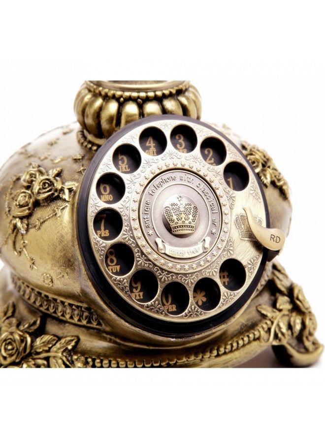 TelPal Retro Vintage Antique Style Corded Rotary Dial Desk Telephone Phone Home Office Decor Classic Vintage Old Fashion Landline Phones - Image 2