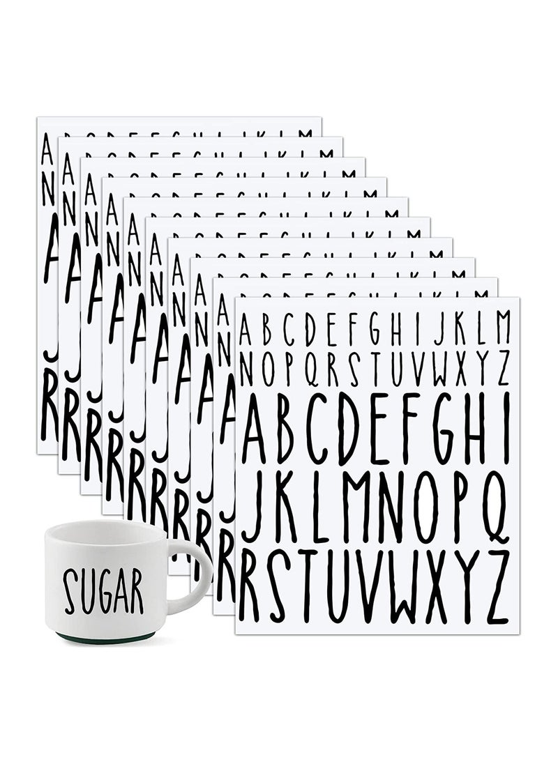 Generic - Letter Stickers 520 Pieces, Black Vinyl Alphabet Decals for Scrapbooking, Water Bottles, Mailboxes, and More, Self-Adhesive - Image 1