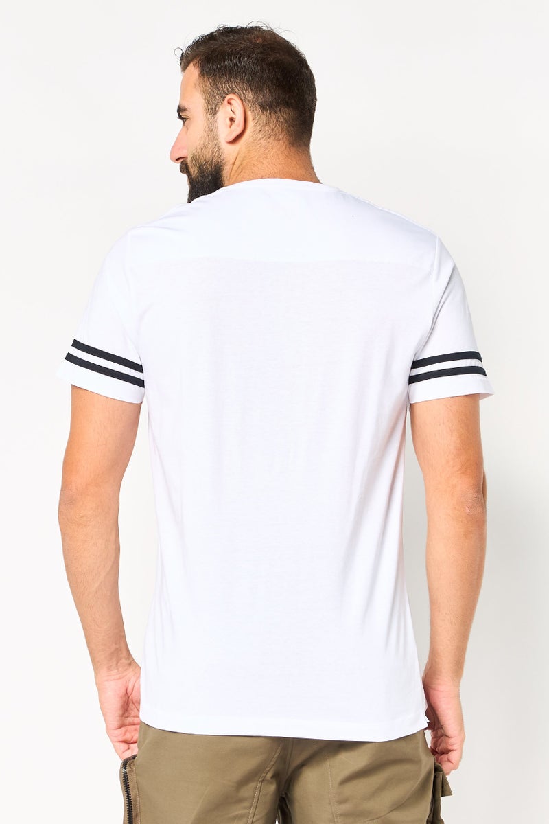 French Connection Men Crew Neck Short Sleeve Brand Logo T-Shirt, White - Image 4