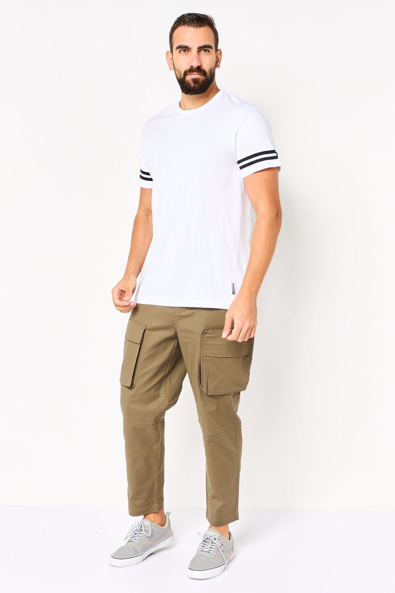 French Connection Men Crew Neck Short Sleeve Brand Logo T-Shirt, White - Image 3