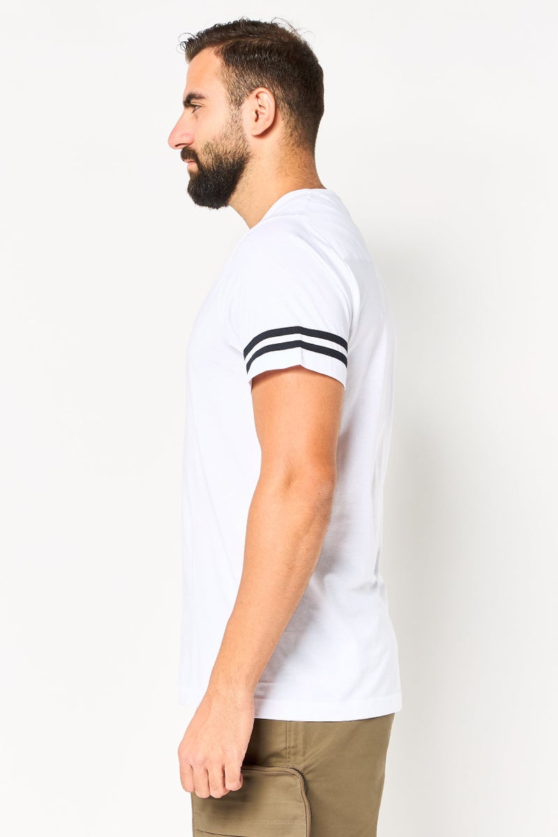 French Connection Men Crew Neck Short Sleeve Brand Logo T-Shirt, White - Image 2