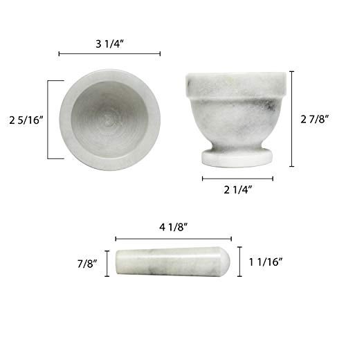 Thunder Group Marble Grinder, 3-Inch, White - Image 2