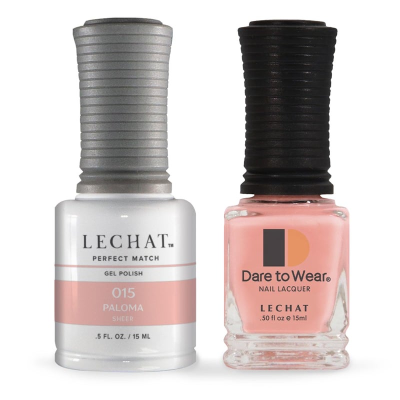 LECHAT Perfect Match Paloma, Sheer Pink Nude Gel Polish & Nail Lacquer Duo Set - Image 1
