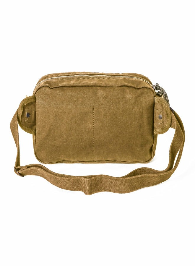 Gootium Men’s Crossbody Pack - Canvas Daily Essentials Sling Bag Small Shoulder Backpack, Khaki - Image 5