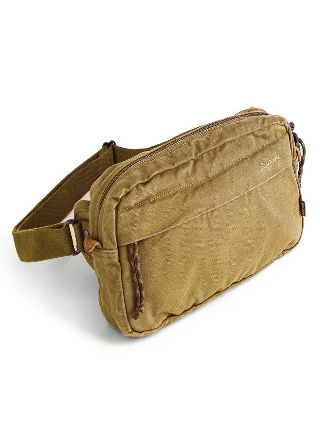 Gootium Men’s Crossbody Pack - Canvas Daily Essentials Sling Bag Small Shoulder Backpack, Khaki - Image 1