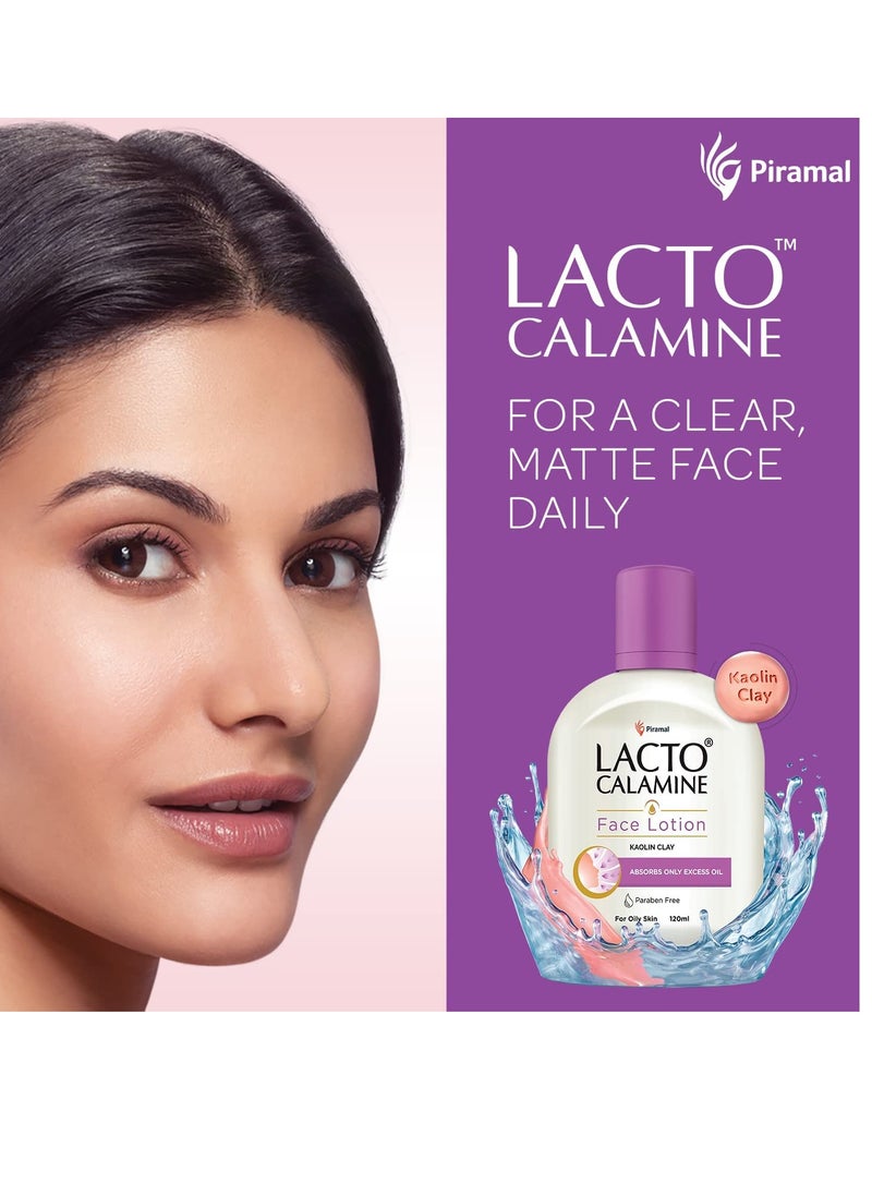 Lacto Calamine Face Moisturizing Lotion for Oily Skin | Controls Excess Oil & Unclogs Pores | Mattifying Shine-Free Formula | Hydrating & Non-Greasy | 4.06 Fl Oz/120ml (Pack of 2)  - Image 3