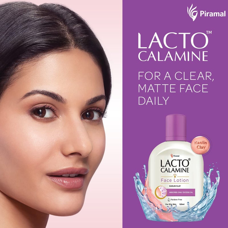 Lacto Calamine لوشن مرطب للوجه للبشرة الدهنية | يتحكم في الزيوت الزائدة ويفتح المسام | تركيبة خالية من اللمعان | مرطب وغير دهني | 4.06 أونصة سائلة/120 مل (عبوة من 2) - Image 4