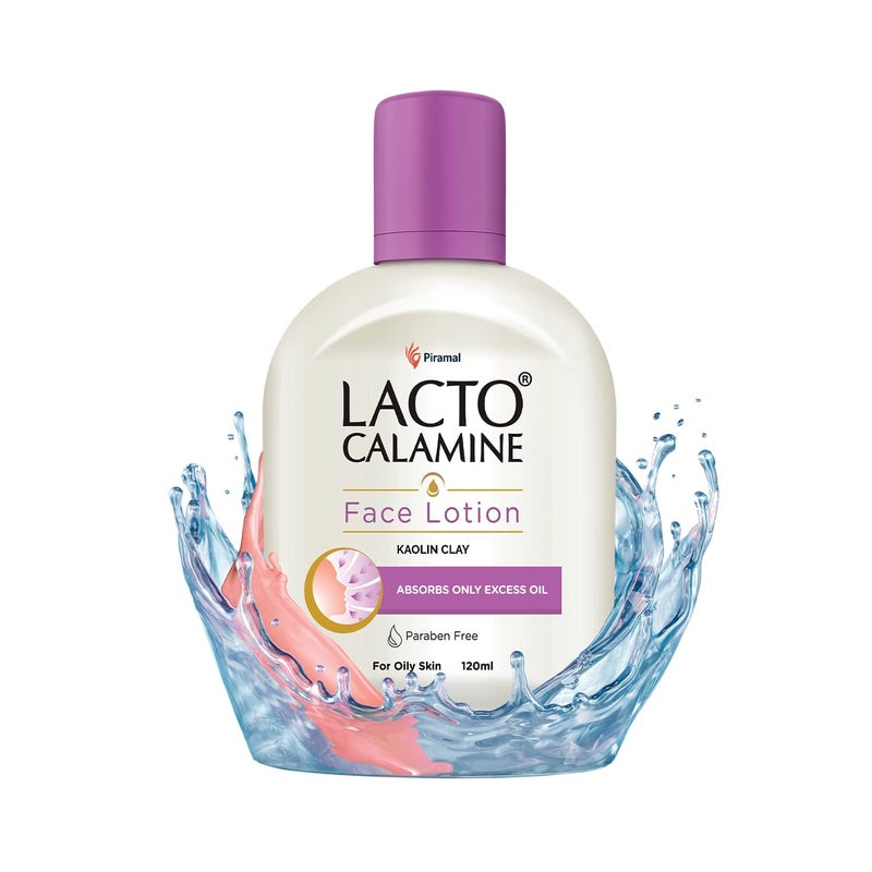 Lacto Calamine لوشن مرطب للوجه للبشرة الدهنية | يتحكم في الزيوت الزائدة ويفتح المسام | تركيبة خالية من اللمعان | مرطب وغير دهني | 4.06 أونصة سائلة/120 مل (عبوة من 2) - Image 2