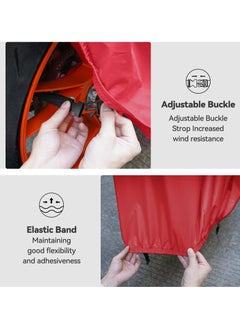 Generic Motorcycle Cover Waterproof, Sunscreen, Dustproof, Electric Bike Full Protection Cover(Red)  - Image 5