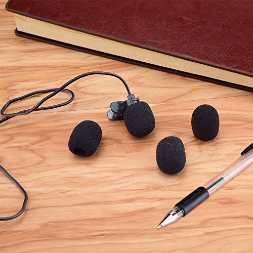 Sunmns 10 Pack Mini Small Size Lapel Headset Microphone Windscreen Foam Cover, Black - Image 2