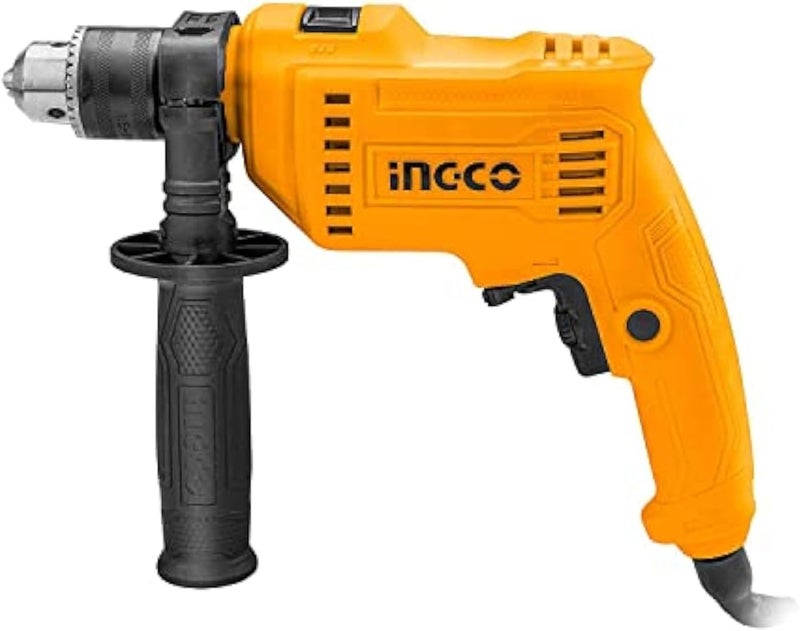 INGCO 680W 13 Mm Electric Hammer Drill For Wood And Concrete Drilling, Yellow, Id6808 - Image 1