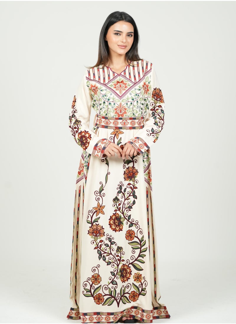 AL BENT AL SHARQIEH printed kaftan dress  - Image 1
