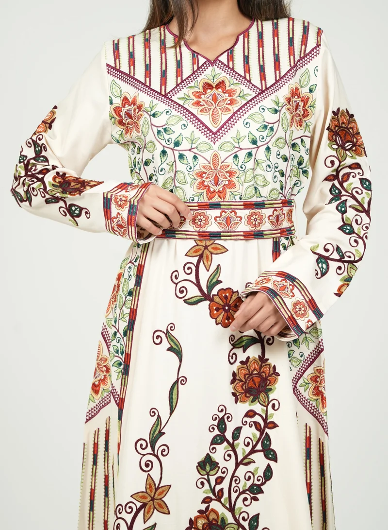 AL BENT AL SHARQIEH printed jalabiya dress