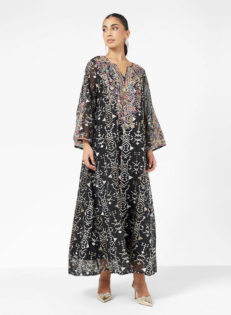 Khizana Embroidered Jalabiya - Image 4