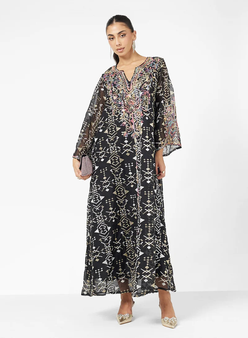 Khizana Embroidered Jalabiya