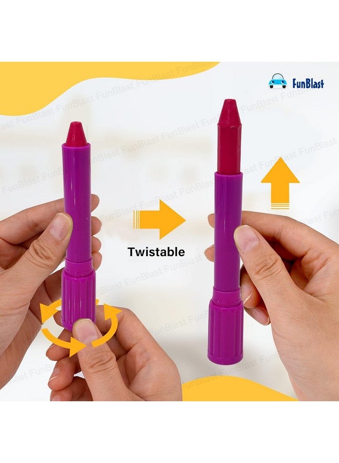 فنبلاست أقلام تلوين فن بلاست للأطفال - قابلة للغسل، ناعمة كالحرير، قابلة للدوران، 36 لونًا، في علبة، مجموعة أقلام تلوين للأطفال، مجموعة أقلام تلوين فنية للأطفال، مجموعة رسم وتلوين (36 قلم تلوين) - Image 3