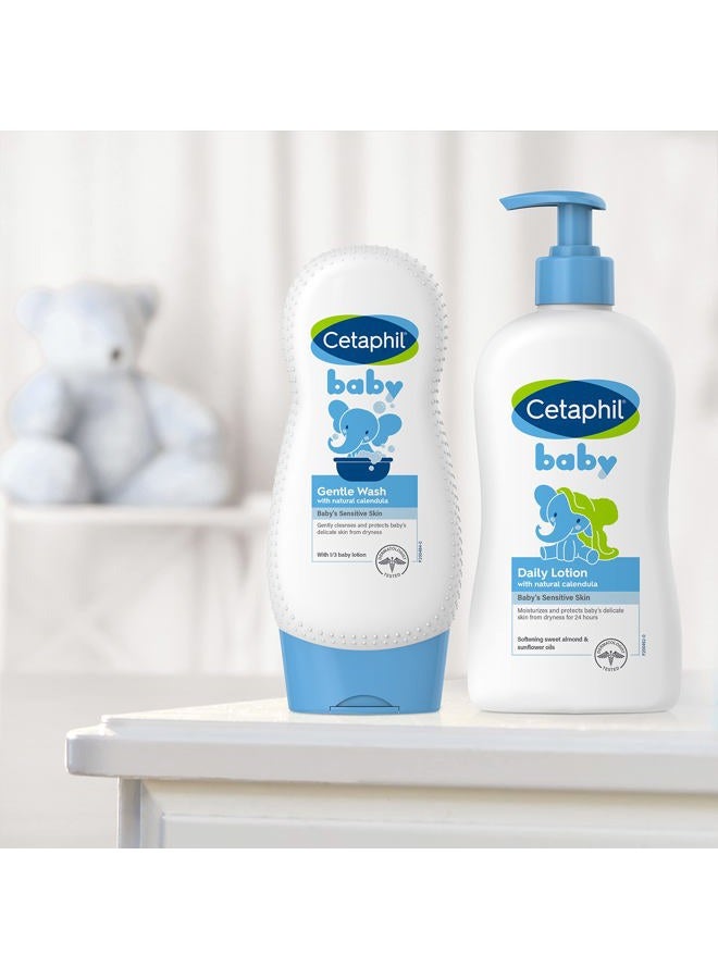 Cetaphil Baby Body Wash with Half Baby Lotion, Gentle Wash with Organic Calendula, Soothes Dry, Sensitive Skin for Everyday Use, Gentle Fragrance, Soap Free, Hypoallergenic, 7.8oz - Image 5