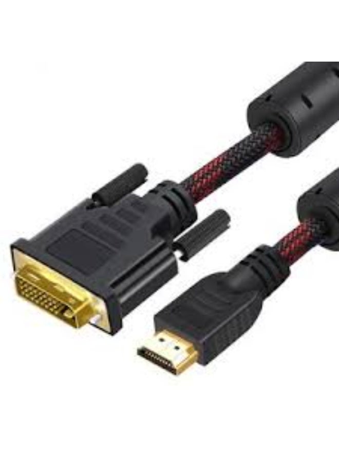 HDMI to DVI Adapter Cable Supports 1920x1080 Gold Plated HDMI to DVI Converter Cable HDMI Male to DVI Male Adapter Cable 1.5 Meters - Image 1