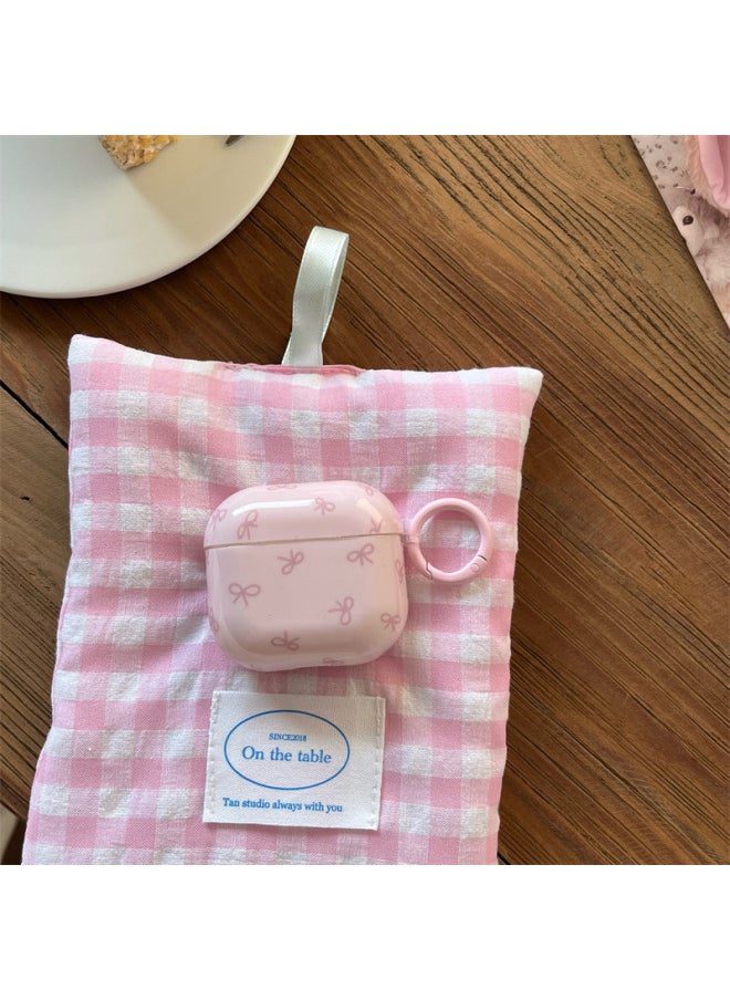 Generic - Macaron Bow AirpodsPro2 Earphone Case For Apple 1/2/3/4 Generation Wireless Bluetooth Protective Case-Color:Pink Bow + Pink Ring-Applicable Models:Airpods Pro (second Generation) - Image 1