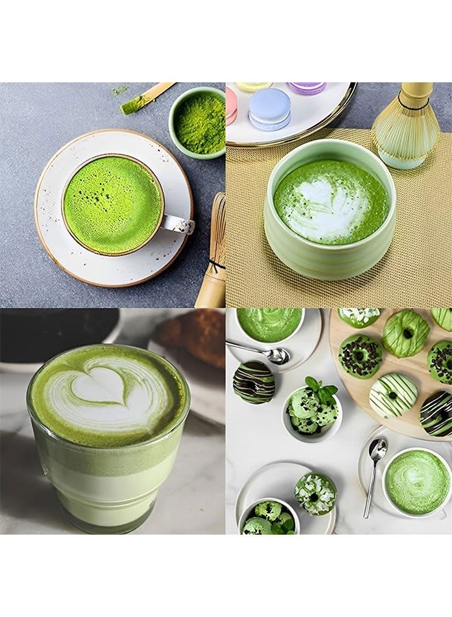 WINEENEE 4 Piece Matcha Tea Set,Matcha Whisk Set,Traditional Japanese Matcha Tea Set,Ceramic Whisk Holder, Handmade Matcha Ceremony Kit,Matcha Ceremony Accessory,Matcha Tools - Image 5