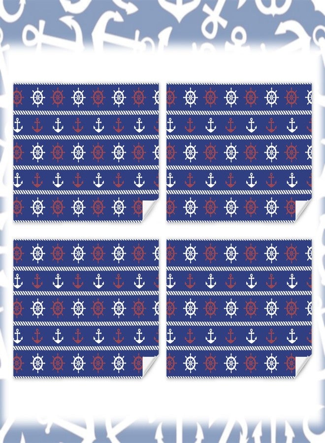 Boerni Blue Nautical Wrapping Paper 20×29 Inches Nautical Element Anchor Design Decorative Gift Wrap Paper Packaging for Birthday, Holiday, Wedding,Baby Shower,4 Folded Sheets - Image 3