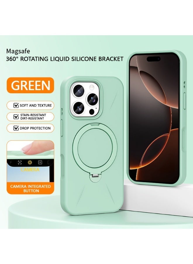 حامل دوار 360 درجة بفتحة كبيرة مناسب لحافظة حماية كاملة من السيليكون السائل لهاتف iPhone 16 - Image 1