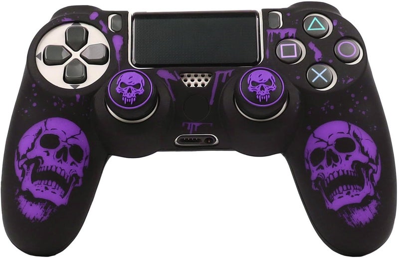 RALAN Skull HeadDesign Controller Skin Cover with 2 Thumb Grips Compatible with PS4/Playstation 4 Slim/Pro Controller - Image 1