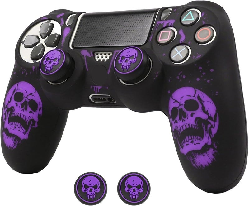 RALAN Skull HeadDesign Controller Skin Cover with 2 Thumb Grips Compatible with PS4/Playstation 4 Slim/Pro Controller - Image 2