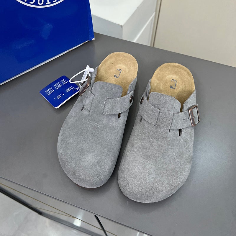 Boken Couple Shoes Summer Outer Wear Non-Slip Anti-Odor Thick Sole Heightening One-Leg Half Drag - Image 5