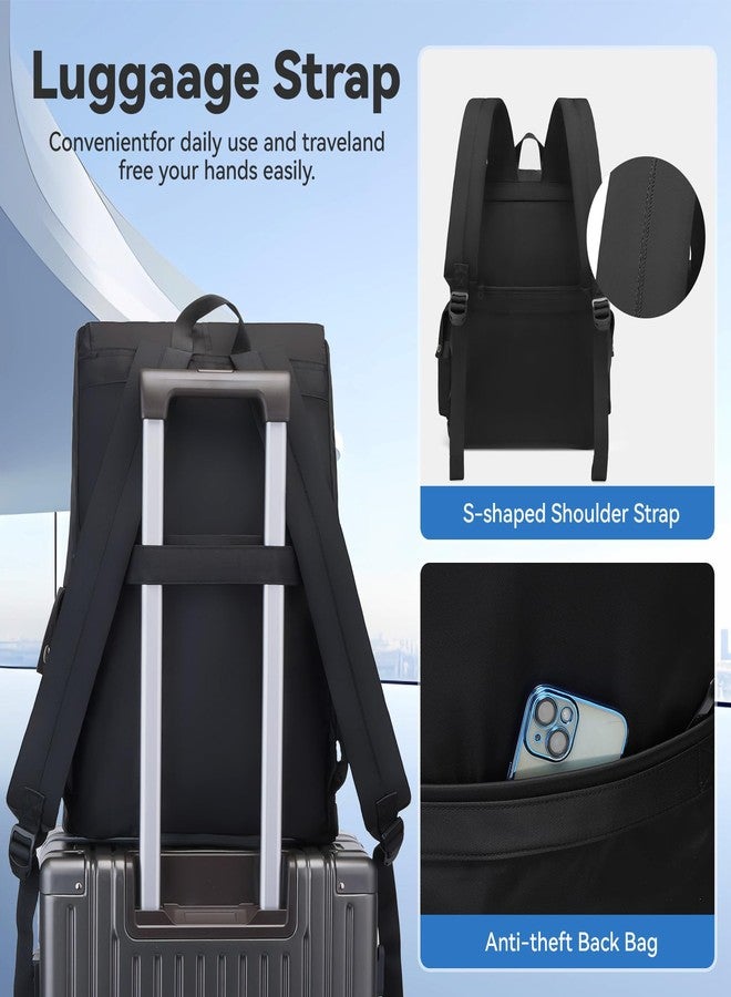 SUN EIGHT 35L Large Capacity Lightweight Casual Backpack for Men Women,Water Resistant Durable Daypack fit 17.3inch Laptop Compartment for Travel,Hiking,Work(Black) - Image 5