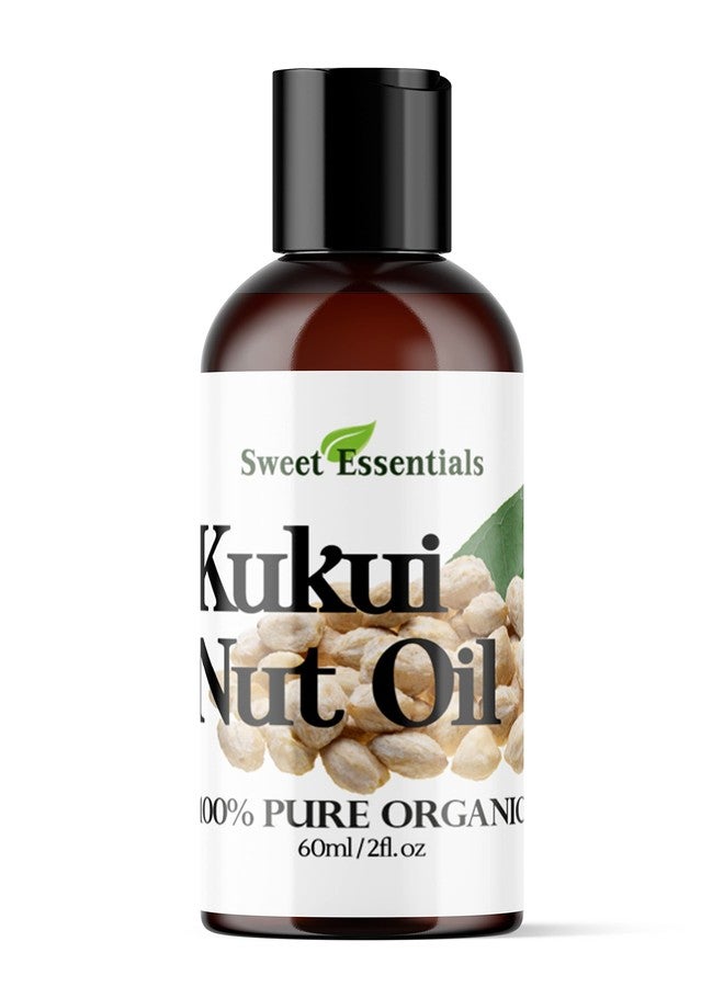 Sweet Essentials 100% Organic Kukui Nut Oil | Imported From Hawaii | Various Sizes | 100% Pure | Cold-Pressed | Natural Moisturizer for Skin, Hair and Face | By Sweet Essentials (2 fl oz) - Image 1