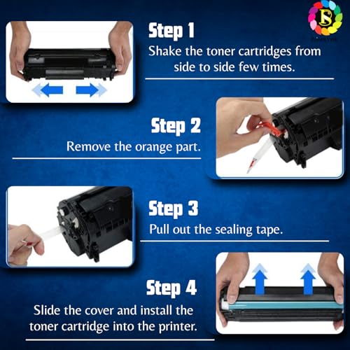 Print Star 88A Black Laser Toner Cartridge Compatible Replacement for HP CC388A Suitable for HP Laserjet Printers P1106, P1108, 1136, 1213, 1216, 9107, 1008 High Yield Printing Pack of 4 - Image 5