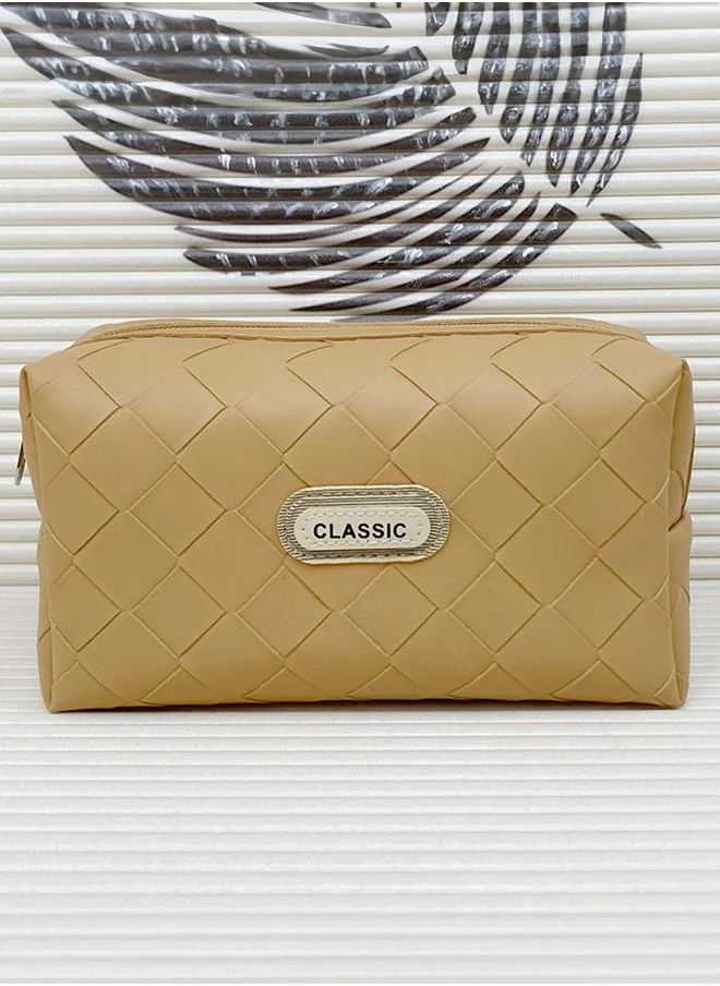 Styli Textured Wash Bag with Zip Closure