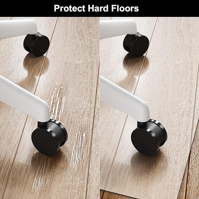 Kuyal Office Chair Mat for Hardwood Floor, 51'' x63'' Rectangle Transparent Desk Thick Durable Chair Mat for Rolling Chairs, Easy Glide, Floor-Protector - Image 3